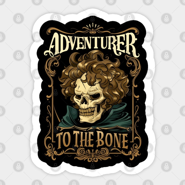 Adventurer to the Bone - Skull - Fantasy Sticker by Fenay-Designs